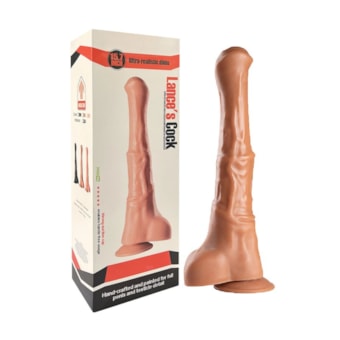 Lance's Cock - Pênis Gigante de Cavalo Com Ventosa Marrom -  40 x 8cm