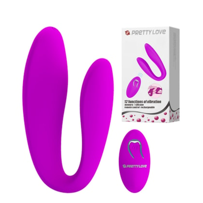 Letitia - Vibrador Tipo C Para Casais Com 10 Modos de Vibração e Controle Remoto