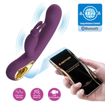 Liam - Vibrador Rabbit Com 12 Vibrações e App Modos (Controle, Automático, Imersivo, Musical, Longa Distancia e Mundial)