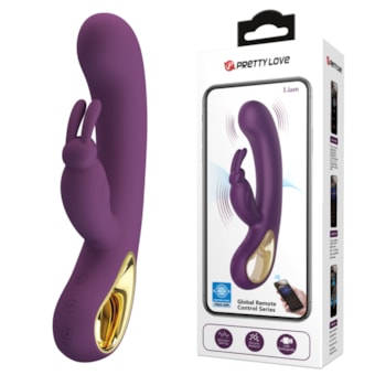 Liam - Vibrador Rabbit Com 12 Vibrações e App Modos (Controle, Automático, Imersivo, Musical, Longa Distancia e Mundial)