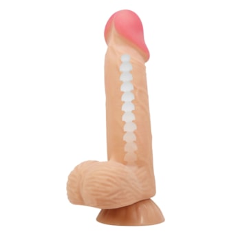 Lisle - Pênis Ultra Realístico Bege Com Pele Beliscável e Vertébras | 20,6 x 4,4 cm