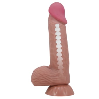 Lisle - Pênis Ultra Realístico Marrom Com Pele Beliscável e Vertébras | 20,6 x 4,4 cm