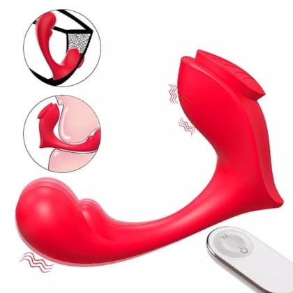Love-RCT - Vibrador Dual Ponto G e Clítoris Com 9 Modos de Vibração, Imã Para Calcinha e Controle Remoto Sem Fio