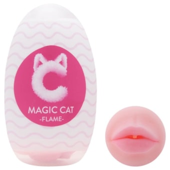 Magic Cat Flame - Masturbador Ovo em CyberSkin com Formato de Boca