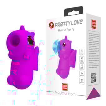 Magic Unicorn - Vibrador Dedeira em Formato Unicórnio Com 10 Funções de Ondas de Pressão e Memória