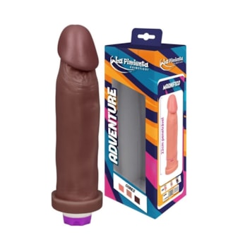 Magnífico - Pênis Maciço Marrom Com Vibrador | 22 x 5cm