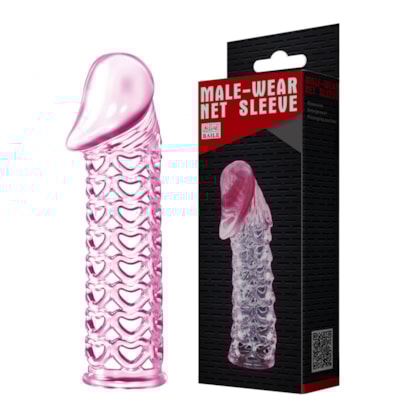 Male-Wear Net Sleeve - Capa Peniana Texturizada Com Glande Preenchida