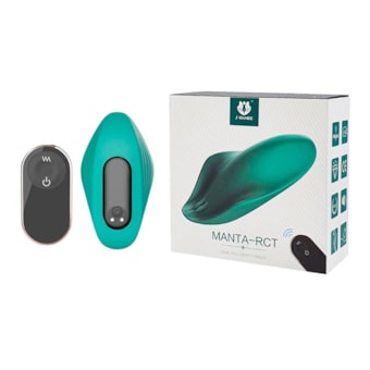 Manta-RCT - Vibrador de Calcinha Verde Com 9 Modos de Vibração e Controle Remoto