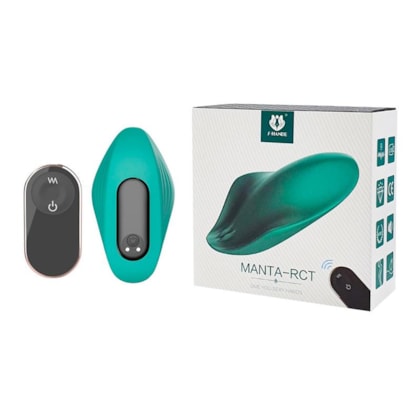 Manta-RCT - Vibrador de Calcinha Verde Com 9 Modos de Vibração e Controle Remoto