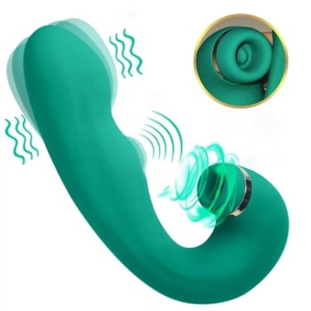 Mappy Hour - Vibrador 3 em 1, 11 Modos Ponto G, 5 Pulsações e 5 Modos de Lambida