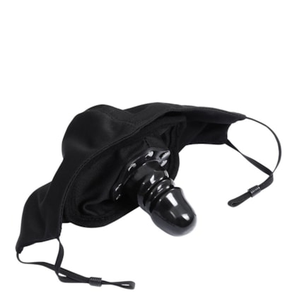 Máscara Facial Com Mordaça Removivel em Formato de Mini Pênis