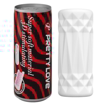 Masturbador Masculino Formato Lata Feito em Silicone Super Soft