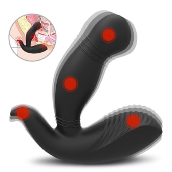 Megatron - Massageador de Próstata Com 2 Motores e 9 Modos de Vibração Extra Forte