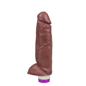 Mi Hombre - Pênis Maciço Realista com Escroto e Vibrador | 18x5cm
