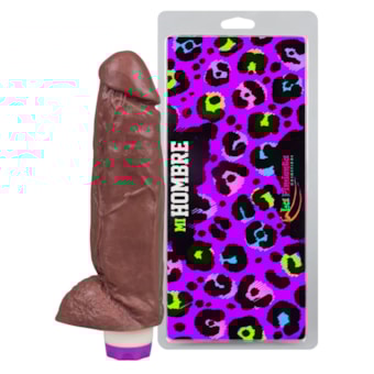 Mi Hombre - Pênis Maciço Realista com Escroto e Vibrador | 18x5cm