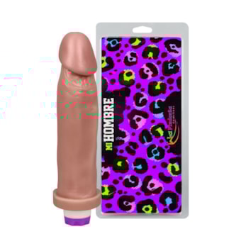 Mi Hombre - Pênis Maciço Realista com Vibrador e Escroto | 20x4,7cm