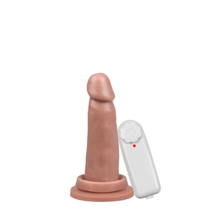 Mi Hombre - Pênis Maciço Realista Com Vibrador e Ventosa | 13,5 x 3,5cm