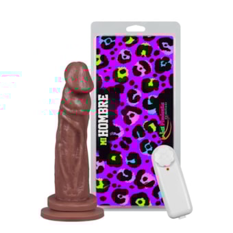 Mi Hombre - Pênis Maciço Realista com Vibrador e Ventosa | 16 x 3,4cm