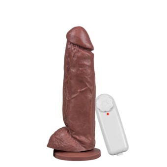Mi Hombre - Pênis Maciço Realista com Vibrador, Ventosa e Escroto | 18x5cm