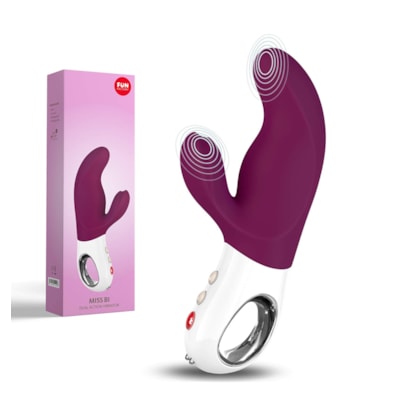 Miss Bi - Vibrador Rabbit de 2 Motores Com 7 Funções e 7 Velocidades em Cada à Prova D'água e Submersível