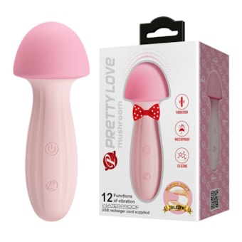 Mushroom - Massageador Formato Cogumelo com 12 Funções de Vibração Extra Forte
