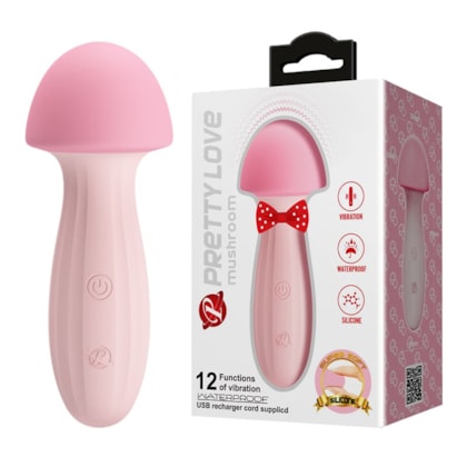 Mushroom - Massageador Formato Cogumelo com 12 Funções de Vibração Extra Forte