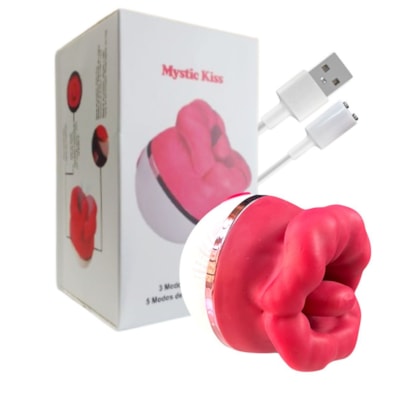 Mystic Kiss - Masturbador Simulador do Sexo Oral Feminino em CyberSkin Com 8 Estímulos de Lambida, Sucção e Vibração