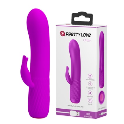 Omar - Vibrador Rabbit Com 12 Modos de Vibração e Função Memória