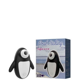 Oral Sicking - Estimulador Recarregável em Formato de Pinguim Com 10 Modos de Ondas de Pressão