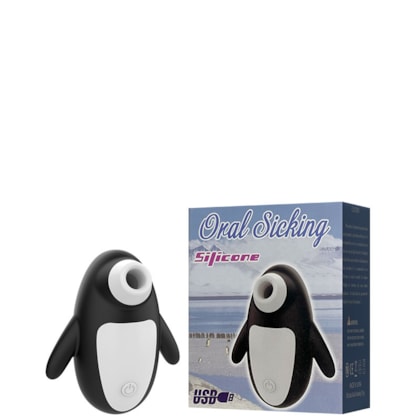Oral Sicking - Estimulador Recarregável em Formato de Pinguim Com 10 Modos de Ondas de Pressão