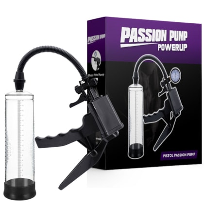 Passion Pump Powerup - Bomba Peniana Manual Com Sistema de Pistola e Barômetro | Tubo: 22 x 6cm