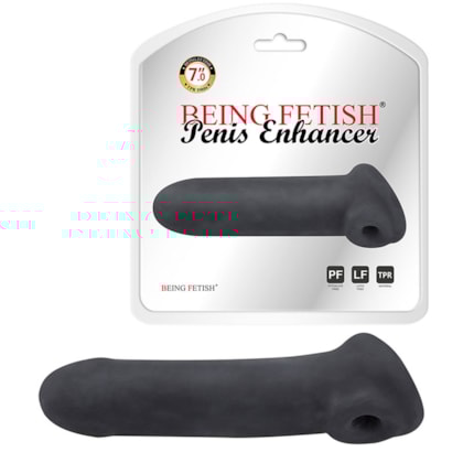 Penis Enhancer M - Capa Peniana em Cyberskin Com Abertura para o Escroto e Texturas Interna