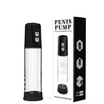 Penis Pump - Bomba Peniana Recarregável Com 2 Intensidades de Sucção