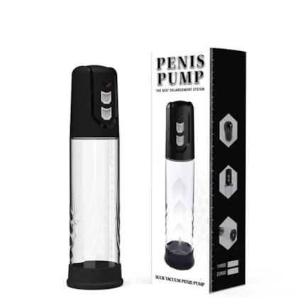 Penis Pump - Bomba Peniana Recarregável Com 2 Intensidades de Sucção