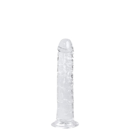 Pênis Realístico Transparente Com Veias Salientes e Ventosa - 18 x 3,5cm