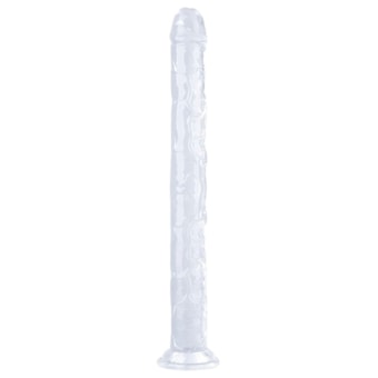 Pênis Realístico Transparente Com Veias Salientes e Ventosa | 46 x 4,5cm