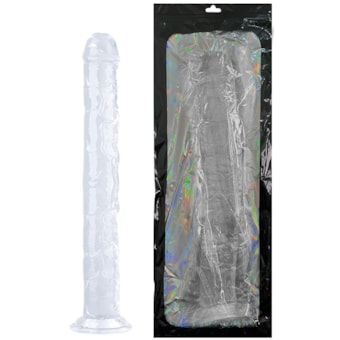 Pênis Realístico Transparente Com Veias Salientes e Ventosa | 46 x 4,5cm