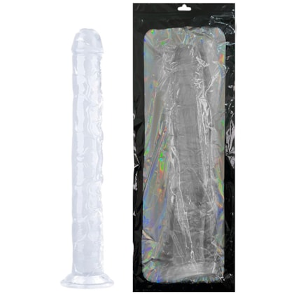 Pênis Realístico Transparente Com Veias Salientes e Ventosa | 46 x 4,5cm