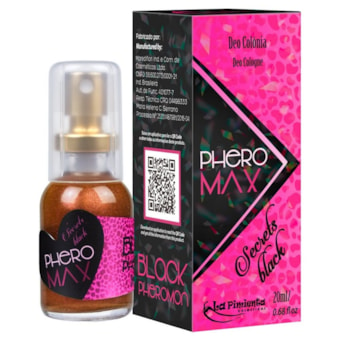 Phero Max Secrets Black - Perfume Feminino Com Brilho e Feromônios