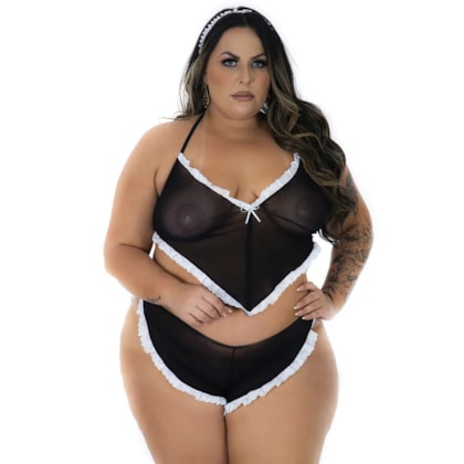 Pimenta Sexy 2104 - Fantasia Copeira De Luxo Plus Size