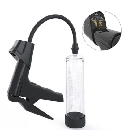 Pistol Passion Pump - Bomba Peniana Manual Com Sistema de Pistola e Barômetro Digital | Tubo: 22 x 6,5cm