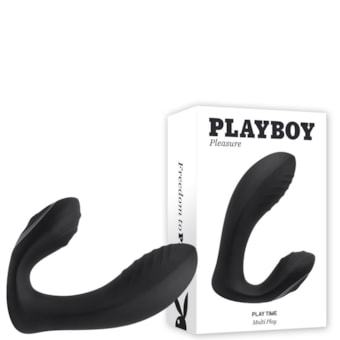 Playboy Play Time - Massageador de Próstata Com Ponta Tipo Almofadinha 10 Modos de Vibração à Prova D'água e Submersível