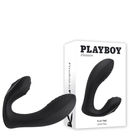 Playboy Play Time - Massageador de Próstata Com Ponta Tipo Almofadinha 10 Modos de Vibração à Prova D'água e Submersível