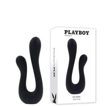 Playboy The Swan - Vibrador Duplo Com Motores Independentes, 10 Funções de Vibração em Cada à Prova D'água e Submersível