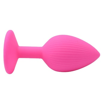 Plug Anal em Silicone Com Ventosa | Tam. P (7cm)