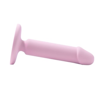 Plug Anal Rosa Com Base e Glande