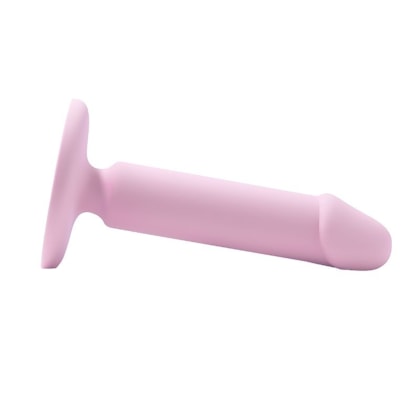 Plug Anal Rosa Com Base e Glande