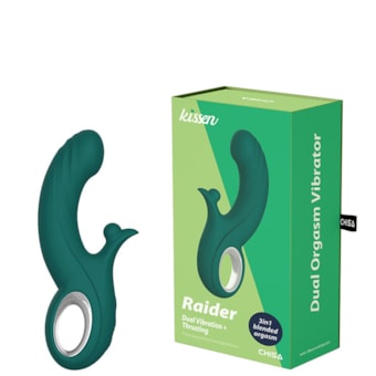 Raider - Vibrador Rabbit Com 3 Motores, 10 Funções de Vibração, 7 Funções de Pulsação e a Prova D'água IPX5