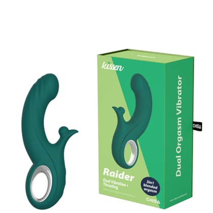 Raider - Vibrador Rabbit Com 3 Motores, 10 Funções de Vibração, 7 Funções de Pulsação e a Prova D'água IPX5
