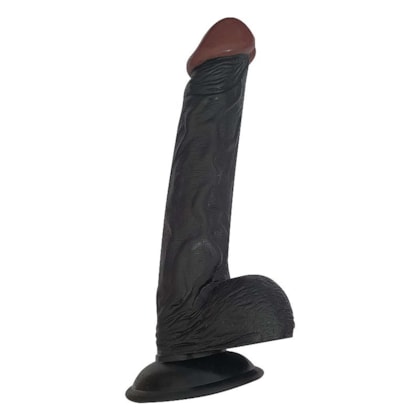 Real Extreme - Pênis Realístico Com Escroto e Ventosa - 21,5 x 4,8cm